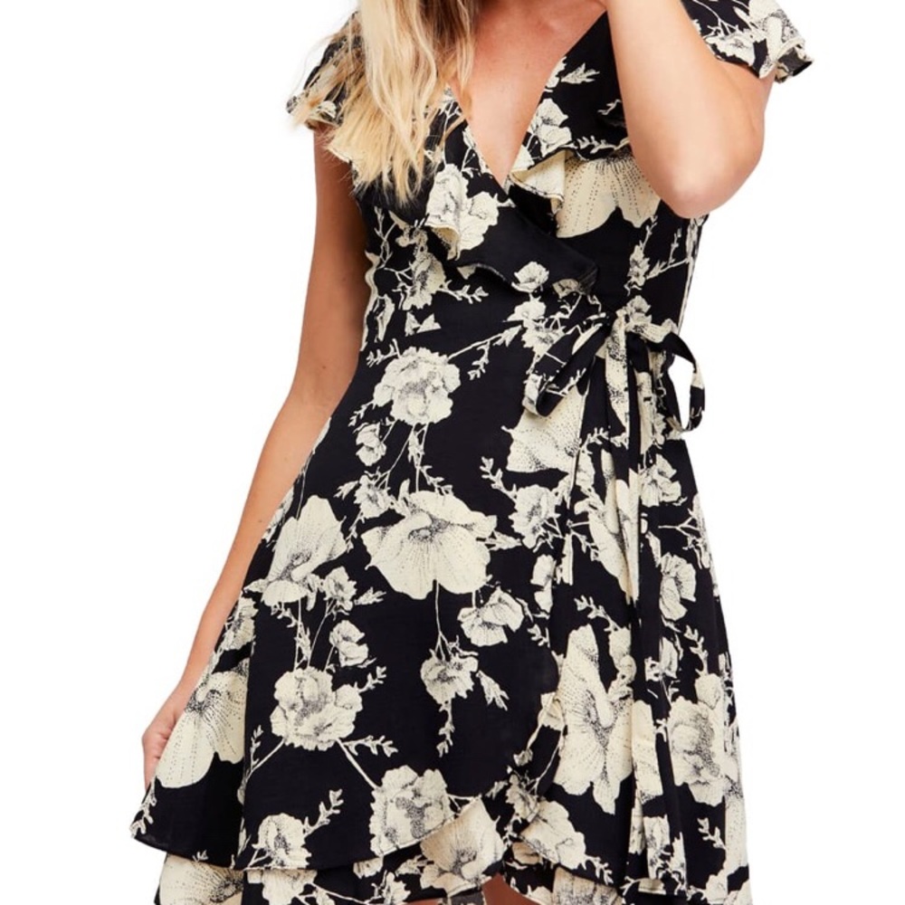 Free People French Quarter Print Wrap minidress